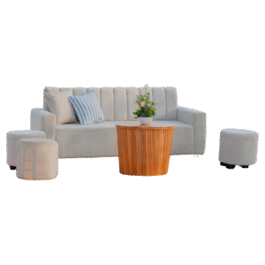 Sala Beige (Sofa + 3 puff)
