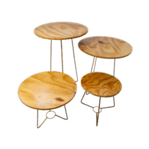 Mesa Auxiliar Redonda de Madera