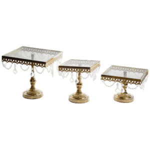 Base Cuadrada Dorada de Colgantes (3 tamaños)